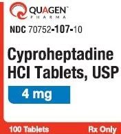 Cyproheptadine (Periactin) 4mg 100 Tabs