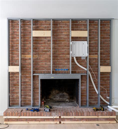 FRAMING OVER OUR EXISTING BRICK FIREPLACE - The LKS Address