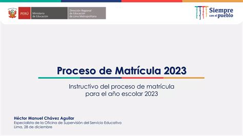 Proceso De Matricula Drelm Ugel Expo Pdf