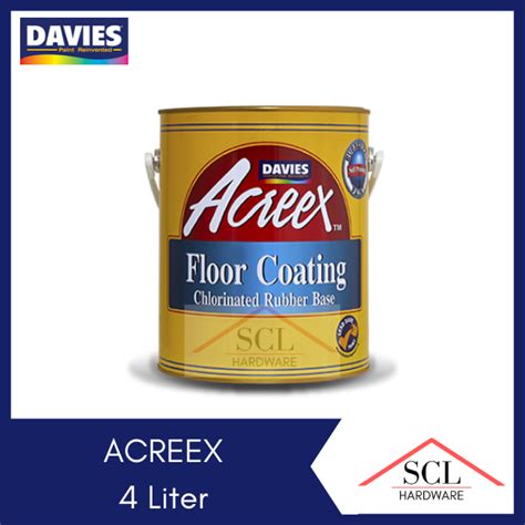 Davies Acreex Chlorinated Rubber Solvent Based Floor Coating 4 Liters