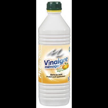 Vinaigre blanc ménager 8 aux agrumes Flacon de 1L HYGIAL FR