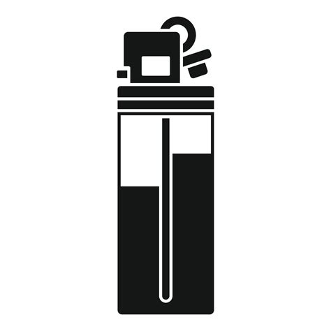 Plastic Cigarette Lighter Icon Simple Style 14430336 Vector Art At