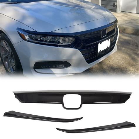 Buy Ecotric Front Grille And Eyelid Cover Set Compatible With 2018 2020 Honda 10th Accord Sedan