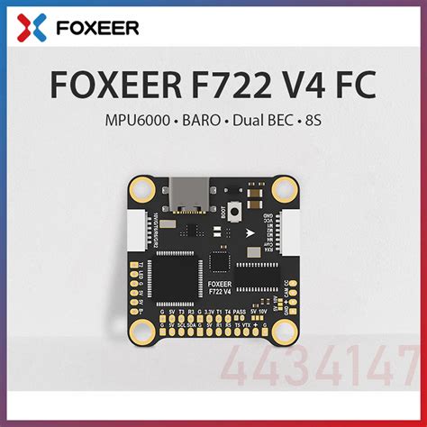 Foxeer F722 V4 MPU6000 FC 8S Dual BEC Barometer X8 Flight Controller 30 ...