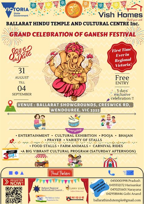 Ballarat Ganesh Chaturthi 2022 - Ballarat Regional Multicultural Council