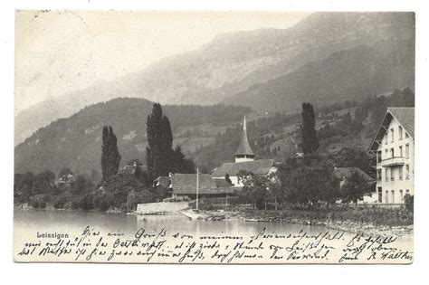 Leissigen BE Thunersee Dorfpartie Kirche Krattigen 1904 Kaufen