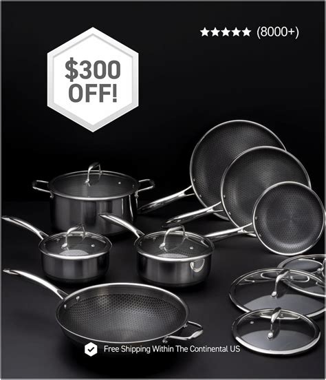 13pc Hexclad Hybrid Cookware Set Hexclad Cookware Uk