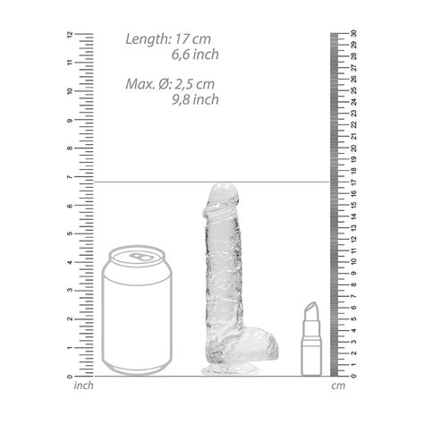 Realrock Inch Transparent Realistic Crystal Clear Dildo Bondagebox