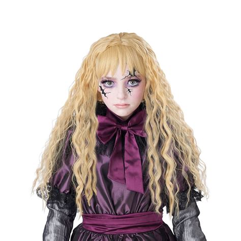 Longue perruque blonde ondulée pour enfant