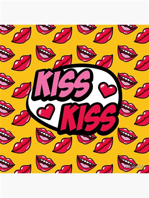 Kiss Kiss Sticker For Sale By Alibaba40 Redbubble