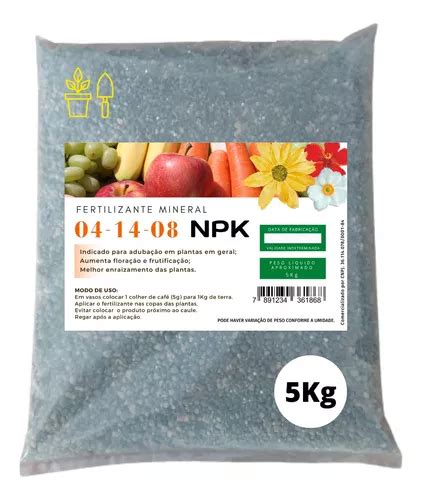 Fertilizante Npk Para Plantas E Flores Flora O Kg