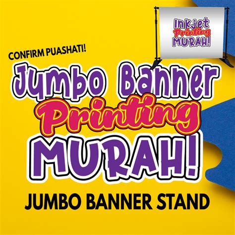 Jumbo Banner Stand Large Banner Stand Ready Stock Inkjet Print