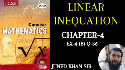 Icse Class Linear Inequations Chapter Ex B Question Selina