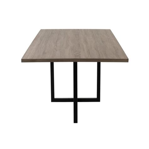 Mesa De Comedor Rectangular Mdf Y Patas De Hierro Marr N X X Cm