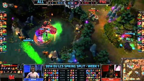 Alliance Vs Fnatic Highlights EU LCS Spring Split 2014 W1D1 YouTube