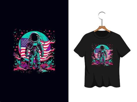 Premium Vector T Shirt Design For Astronaut