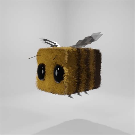 I Tried To Make A Realistic Minecraft Bee In Blender Minecraft