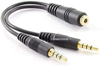 Amazon Cablesonline Mm Trrs Female To Dual Trrs Male Stereo