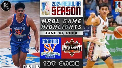 Mpbl Highlights Manila Sv Batang Sampaloc Sga Vs Imus Agimat Juine