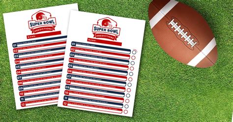 Super Bowl Predictions Game (Free Printable) - Fun Money Mom