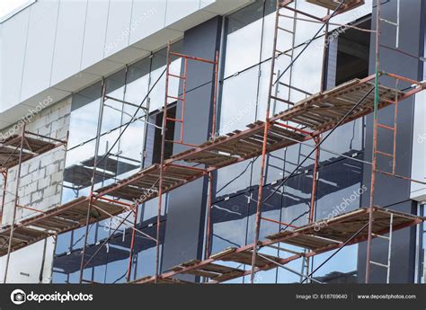 Scaffolding Installed Facade Building Stock Photo By YAY Images 618769640