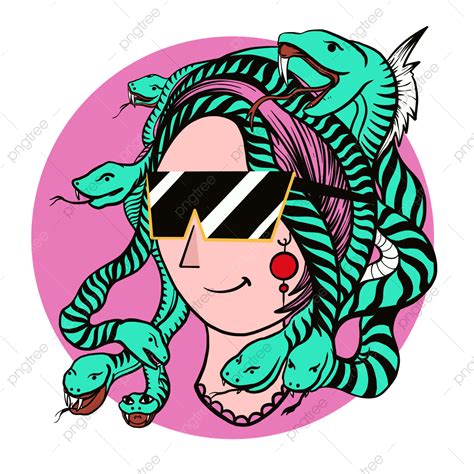 Green Cartoon Snake Head Medusa Snakehead Medusa Snake Png Porn Sex