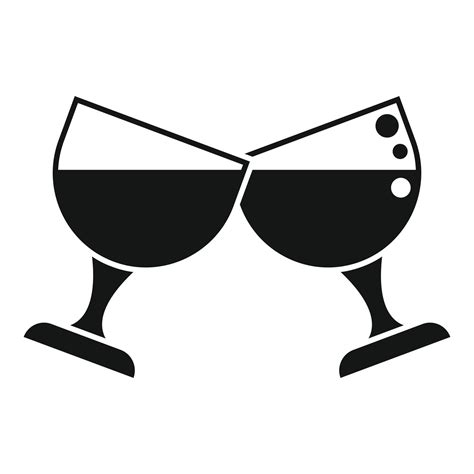 Wine Cheers Icon Simple Vector Friend Toast 15160931 Vector Art At