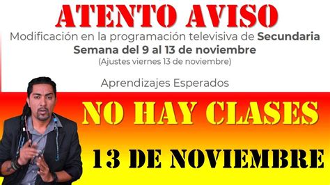 Aviso Urgente Viernes No Hay Clases Aprendizajes Esperados