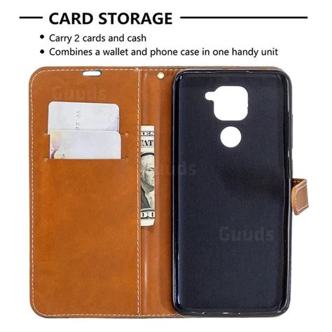 Jeans Cowboy Denim Leather Wallet Case For Xiaomi Redmi Note Green