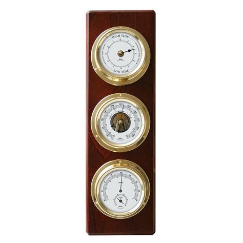 Weather Station Barometer Hygrometer Thermometer And Tide Clock Combo Barometersandclocks