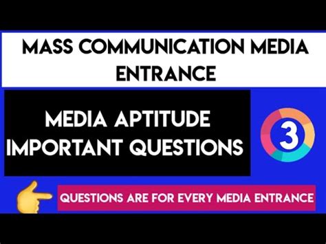 Media Aptitude Questions Series Mass Media Domain Mass