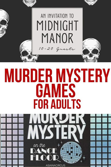 Best murder mystery party games – Artofit