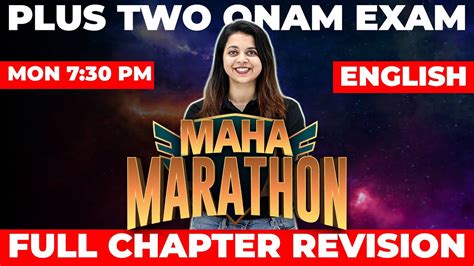 Plus Two English Onam Exam Maha Marathon Full Chapter Revision