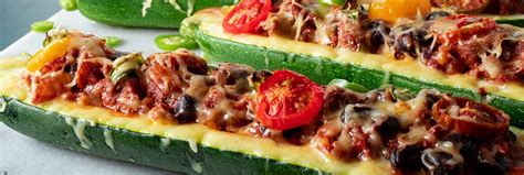 Beef Taco Stuffed Zucchini Boat A Dash Of Macros