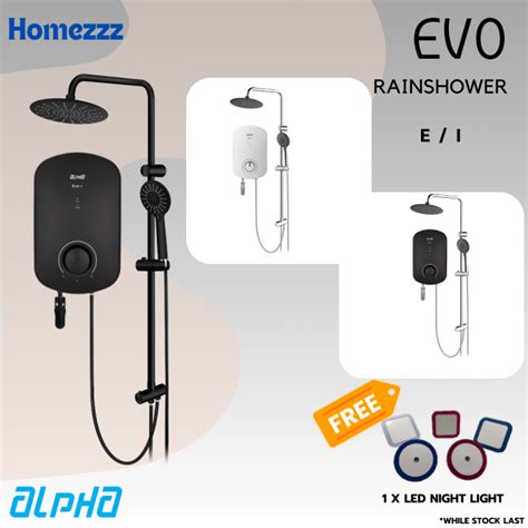 Alpha Evo E I Rain Shower Instant Water Heater Non Pump Dc Pump Lazada