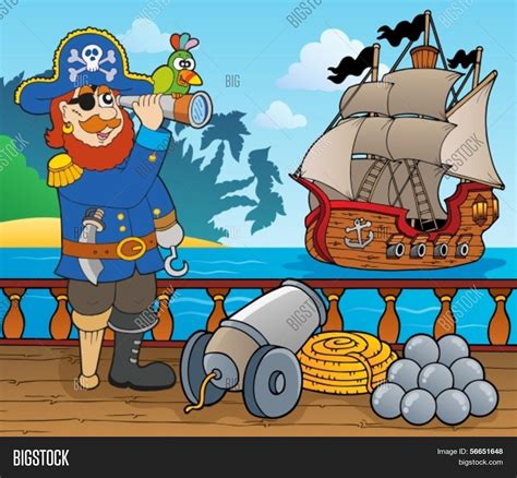 Pirate Ship Deck Vector & Photo (Free Trial) | Bigstock