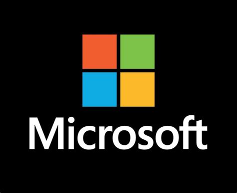 Microsoft Software Marca Logo Símbolo Con Nombre Diseño Vector