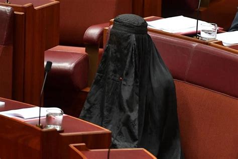 Australian Far Right Politician Pauline Hanson Wears Burqa To