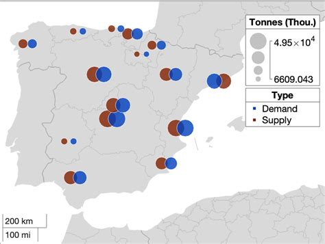 Exports and imports per region in Spain in 2021 (Ministerio de ...