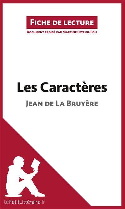 Les Caractères de Jean de La Bruyère Fiche de lecture Résumé complet