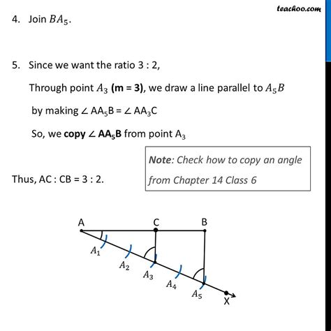 Construction 11 1 Divide A Line Segment In A Given Ratio Class 10