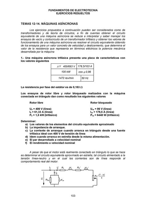 Ejercicios Maquinas Asincronas Resueltos Ejercicios Resueltos Temas