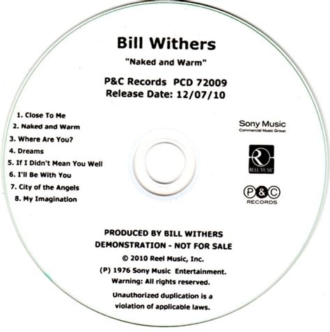 Bill Withers Naked And Warm CDr Discogs