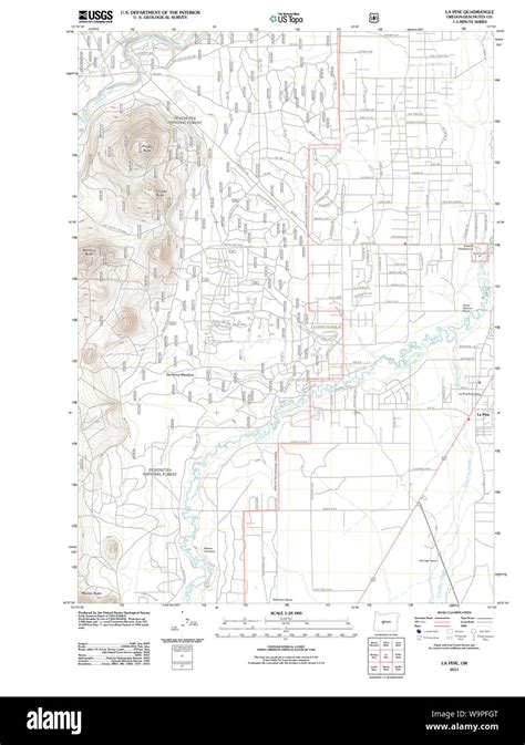 Map Of La Pine Oregon Hi Res Stock Photography And Images Alamy