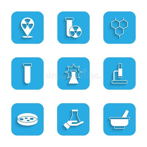 Set Chemical Explosion Test Tube And Flask Mortar Pestle Microscope