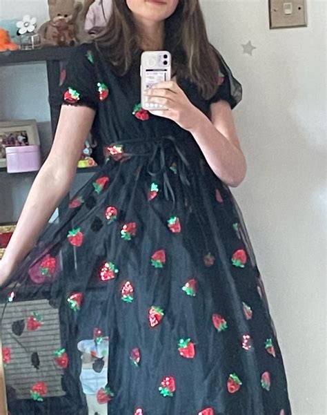 Strawberry Dress Cottagecore For Plus Size Cottagecore Prom Etsy