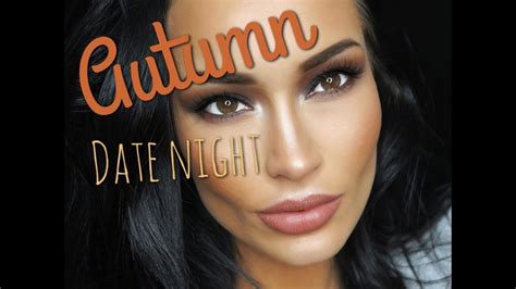 DATE NIGHT AUTUMN FALL MAKEUP TUTORIAL SMOKY BROWN EYE NUDE LIP YouTube
