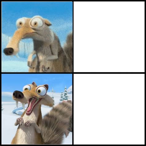 Scrat Drake Meme Template by myjosephpatty2002 on DeviantArt