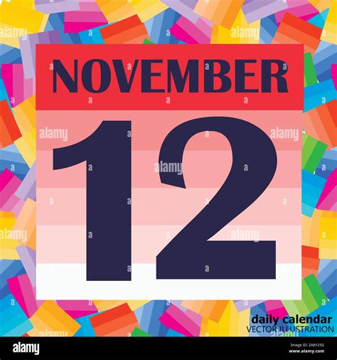 November 12 Icon For Planning Important Day Banner For Holidays And