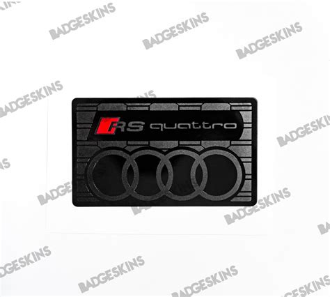 Audi 12273 Sunvisor Warning Label Honeycomb Overlay Badgeskins